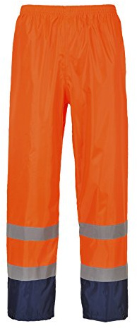 Portwest Pantalon de pluie Hi-Vis bicolore, Couleur: Orange/Marine, Taille: M, H444ONRM
