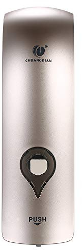 Decdeal Supporto disinfettante per dispenser di sapone Ondeggiare progettato con finestra trasparente [champagne oro]