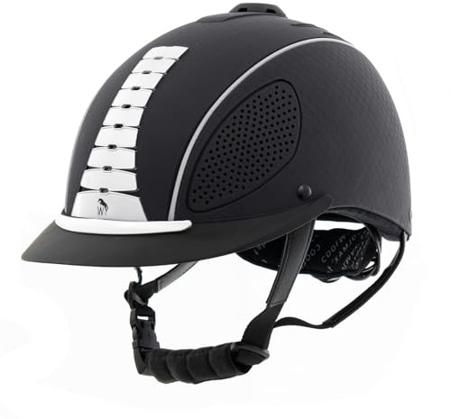 John Whitaker Whitaker Horizon Casque d'équitation pour Hommes, Noir, 55-58 cm