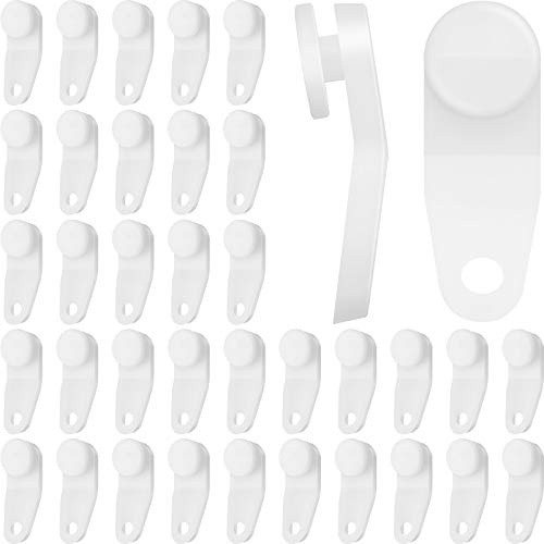 Patelai 150 Pieces Traverse Rod Slides Curtain Replacement White Plastic Snap in Traversing Slides Track Glider Window Door Shower Curtain Accessories