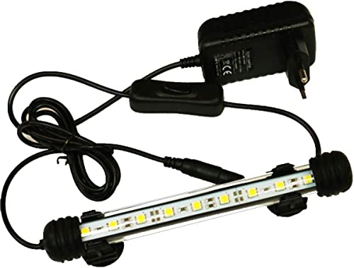 LED Éclairage Aquarium Lampe Fish Tank Lighting, Aquarium Lamp 9 Leds, (Bleu et blanc, 18cm)