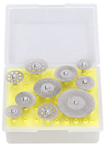 Juego de Ruedas de Corte de Esmeril de 10 Piezas, Juego de Discos de Corte, Juego de Ruedas, Accesorios de Piezas de Herramientas Rotativas Eléctricas para Corte de Hormigón de