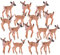 Lot de 15 Figurines d'animaux de la forêt en Plastique - Mini Statue de Rennes - Convient pour différentes décorations de Noël, xlwen décorations de fête à thème.