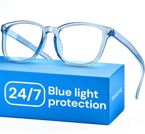 Gaoye Fashion Square Fake Eyeglasses, Eyewear Frames with Anti UV Ray Computer Gaming Glasses, Blue Light Blocking Glasses for Men