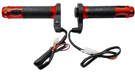 Uppvärmda motorcykelhandtag, 22 mm universella elektriska värmehandtag med 2 temperaturnivåer, uppvärmda motorcykelhandtag, uppvärmda cykelhandtag, varma styrhandtag