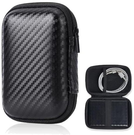 Yzmmxz Custodia hard disk esterno, Custodia rigida custodie, 14cm*10cm*4.5cm, Materiale EVA-Protegge il disco rigido, Nero