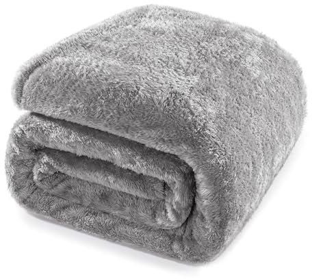 Whale Flotilla Manta Mullida de Sofá, Cálida Manta de Forro Polar para Cama, Muy Suave y Acogedora, 220 x 240 cm, Gris