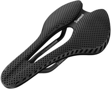 Samassi 3D Printed Bike Saddle | Comfortable Road Bike Seat Cushion for Men and Women| Lightweight Carbon Fiber Bicycle Seat, Shock Absorbing and Breathable | Ideal for MTB BMX XC Gravel Bikes
