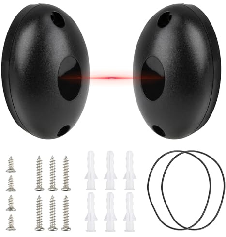 Fotocellule Cancello Universali, Coppia di Sensori a Fotocellula a Infrarossi Universali 12/24V AC DC, Adatti per Cancello Automatico e Porta del Garage, Compatibilità Estesa con Varie Marche