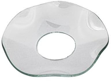 Glas-Kerzenmanschette (Tropfenfänger) Gewellt für Kerzen bis Ø 25 mm (Spitzkerzen, Tafelkerzen)