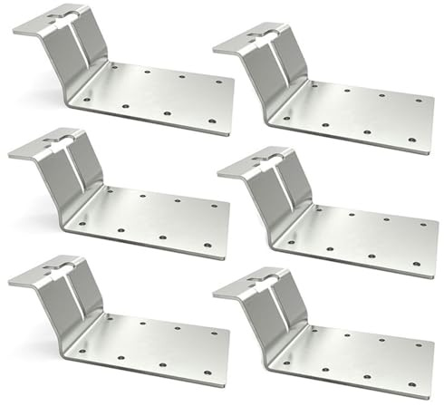 yuhlkopm 6pcs Double Wire Mesh Fence Accessories Durable Mounting Bracket Suitable For Wooden Fences Providing Versatile Support