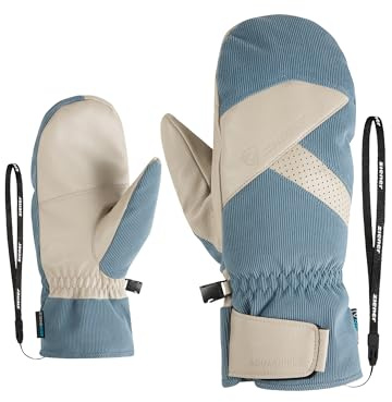 Ziener GETTERO-Z - Manoplas de esquí para Hombre, Impermeables, Lana, térmico, Cable de Hierro, Talla 10.5, Gris