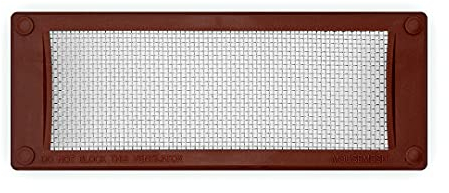 MouseMesh Pest Proofing Mouse Mesh Air Brick Vent Cover, Flame retardant ABS frame 105mm x 255mm x 13mm, Brown, 95mm x 245mm