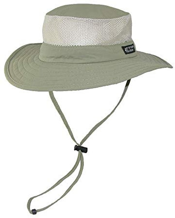 Dorfman Pacific Herren Supplex Big Brim with Mesh - Beige - XX-Large