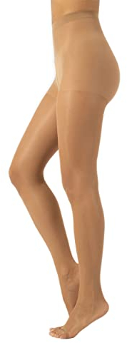 CALZITALY Zehenfreie Sommer Feine Strumpfhosen, Refreshing and Invisible Tights Transparent | Hautfarbe, Schwarz | S, M, L, XL, XXL, 3XL, 4XL | 10 DEN | Made in Italy (Beige, M)