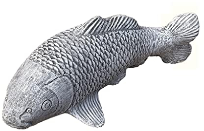 stoneandstyle Steinfigur Koi mittelgroß frostfest wetterfest Steinguss