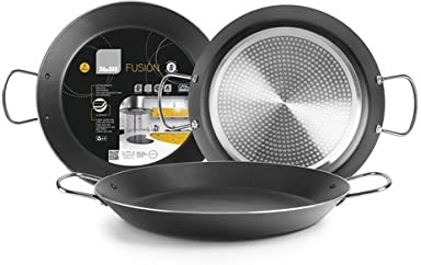 IBILI - Paellera fusion - 42 cm - Aluminio - Antiadherente - 10 raciones - Apto para induccion