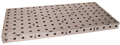 WELDINGER Schweißtischplatte 800x400x50 mm Bausatz klein 9-teilig mit 16mm Lochsystem (Schweißtisch Werktisch Werkbank)