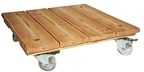 MW-TopShop Pflanzenroller Puma Bigfoot (NEU: versenkte Schrauben) (50x50cm 75mm Rollen) für den Außenbereich, Innenbereich