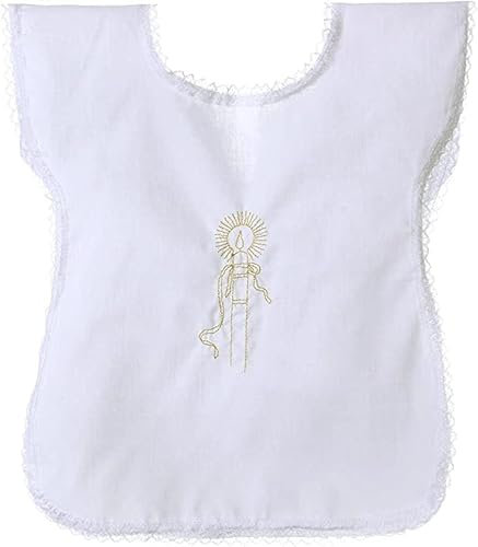 Holyhome Unisex-Taufhemd, Taufkleid, hergestellt in Italien, handbestickt, Einheitsgröße, weiß, für Babys bis 24 Monate, für Taufe