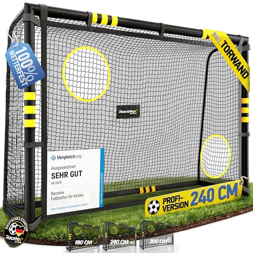 Racetex Cage de Foot Enfant extérieur/Mur de But, revêtement Anti-Rouille
