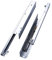 Schubladenschienen mit Absenkautomatik, 50,8 cm, Teilauszug, Untermontage, Schubladenschienen, verdeckt, 2 Faltschienen, Silber, 500 mm