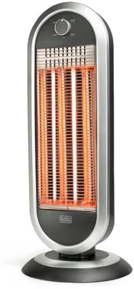 Avilia Stufa al Carbonio 900W con Oscillazione, 2 Velocità, Termostato Regolabile e Sistema Antiribaltamento
