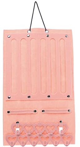 Baby Girls Hair Bows Holder & Organizer - Stor Kapacitet Felt Förvaringshängare för Hårklipp/pannband/accessoarer, Söt Hjärtdesign med 11 Krokar