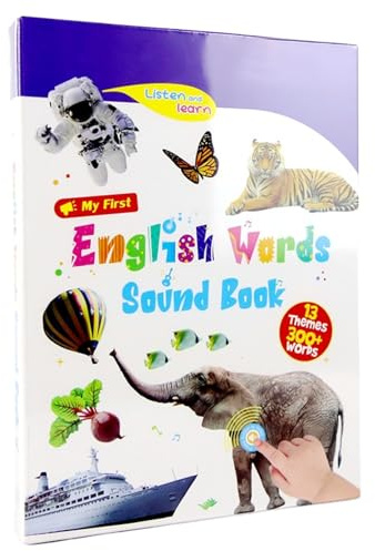 English Learning Books, First English Sound Toy, Fun Musical Word Game, Vocabulary Pronunciation Guide, Fun Language Development Toy For Kids Ages 0-6
