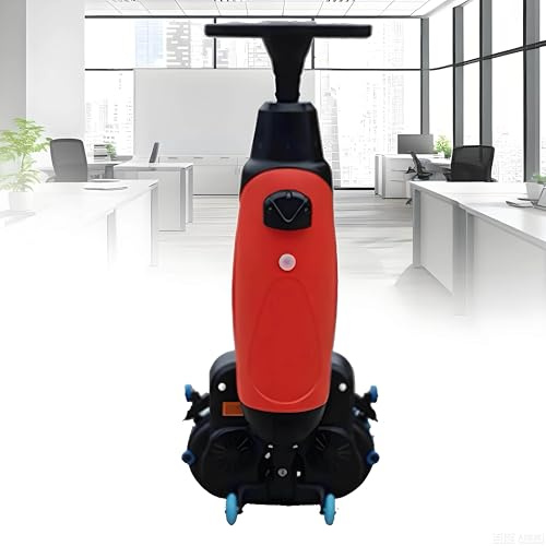 GIZMIT Fregadora de Suelos Comercial, fregadora Secadora Profesional, limpiadora de Suelos eléctrica con Ancho de Limpieza de 45 cm, cepillos Dobles rotativos, batería inalámbrica de 36 V Red