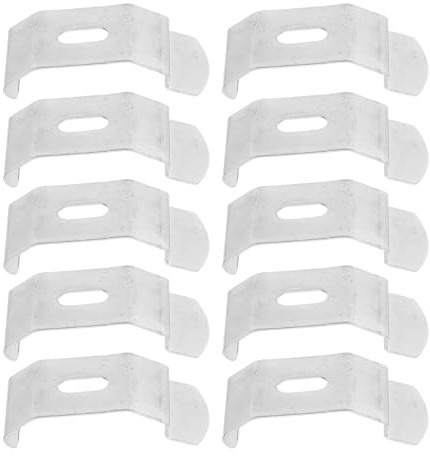 ROMISBABA 10 Clips de Montaje para Persianas Verticales Acero Inoxidable 4,9 X 2 Cm Herrajes para Ventanas Kit Repuesto Instalación Hogar Oficina Hotel
