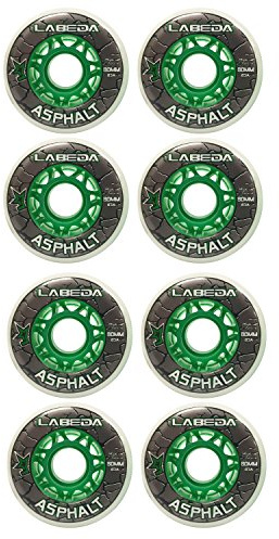 Labeda Wheels Inline Roller Hockey Gripper Asphalt Outdoor White 80mm 83A x8