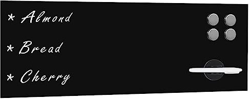 vidaXL Magnettafel Wandmontage Glas 60x20cm Schwarz Wandtafel Schreibtafel