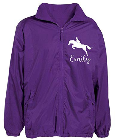 Edward Sinclair | Caballo personalizado con nombre | Chaqueta de equitación para niñas | (Por favor, ve a añadir opciones de regalo, ingresa el nombre en FreeGiftMessageBox o envía un mensaje al