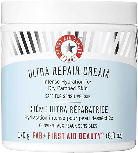 First Aid Beauty - Ultra Repair Cream, Intense Hydration Whipped Colloidal Oatmeal, Clinically Proven to Strengthen Skin Barrier in 7 Days & Helps Relieve Eczema,Luxury Face & Body Moisturiser, 170g