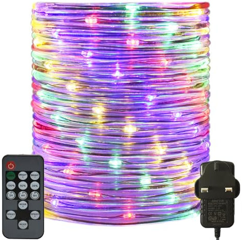 RcStarry 30M/100FT 300 LED Dia 3MM Rope/Wire Lights Multicolor, Dimmable Indoor/Outdoor IP67 Waterproof Fairy Lights Plug in with Remote for Garden, Patio, Deck, Landscape Lighting, Bedroom and More