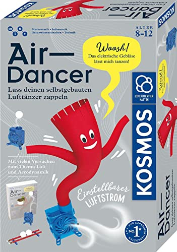 KOSMOS 620882 Air Dancer luftdansare kit med blåsmotor, propeller, roliga aerodynamiska försök, experimentlåda för barn i åldrarna 8-12 år, förståelse