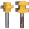 2 Stück Zungen-Nut-Fräser, 8-mm-Schaft-Nutfräser, T-Form, quadratischer Zahn, Holzfrässäge, Holzbearbeitungs-Schneidwerkzeug,Nut- und Federfräser Set,Fräskopf für Nut und Feder