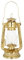 NKlaus Sturmlaterne Petroleumlampe Eisen messingfarben 31x14cm Öllampe Maritime Deko 15003
