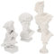 AOKWAWALIY 4 Pz Sculture Greche in Miniatura Mini Statuine Greche Busto Statua Figurina Decorazione Figurina Della Mitologia Greca Artigianato Antica Roma Bianca Resina Dea