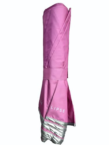 Eclipse Parasol Pliable voyage parfait pour moto, sac à dos, valise... 1KG, 39CM fermé- 134 Ø, UPF 30… (Rose)