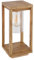GLOBO Außenlampe Laterne Outdoor Holzoptik Außenleuchte mit Dämmerungssensor Wetterfest IP44, Aluminium Kunststoff, 1x E27 Fassung, LxBxH 15x15x35 cm