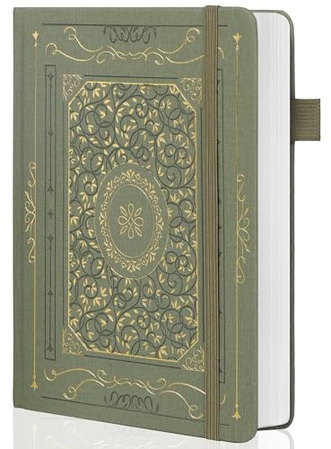 TIEFOSSI Taccuino a Puntini, Carte Spesse da 160 gsm, Copertina Rigida, Taccuini a Griglia Puntinata per Donne e Uomini, 192 Pagine, per Viaggi, Scuola e Ufficio