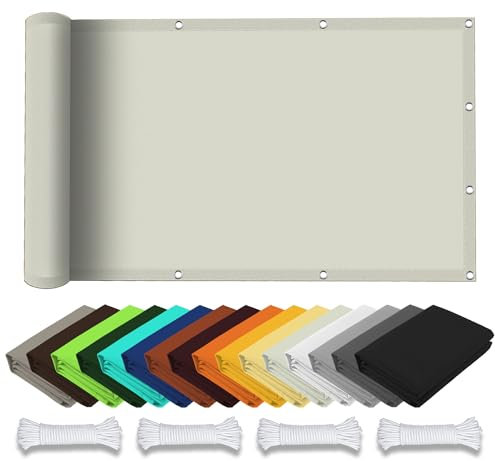 Sun Shade Sail for Garden 90 x 300 cm Rectangle Weather Resistant Durable Perfect Sun Shade Net Sunscreen with 4×1.5 M Free Rope for Patios Backyard Outdoor, off white