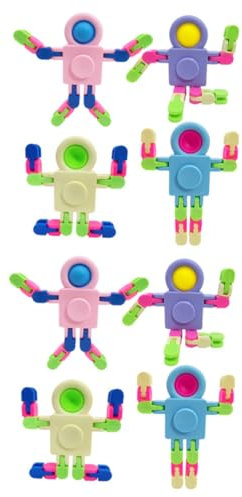 SUPVOX 8piezas Juguetes Fidget Sensitivos para Robot Dismontable y Autoconstruible Juguete De De Estrés y Estimulación El Bolsillo o Mochila