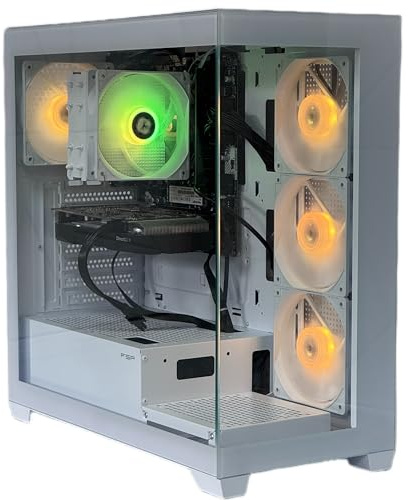 High-Performance Gaming Desktop PC, AMD Ryzen 9 5900X, RTX 5060 8GB, 32GB RAM, 1TB SSD, Windows 11 Pro (AMD Ryzen 9 5900, White)