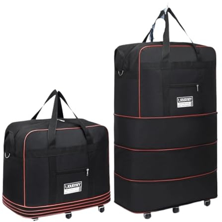 Borsone da Viaggio con Ruote Borsa da viaggio con ruote espandibile di grande capacità, borsone pieghevole impermeabile a 6 ruote, borsa da viaggio multifunzionale
