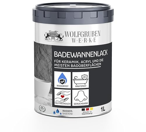 WO-WE Peinture pour baignoire – revêtement pour baignoire en émail, céramique et acrylique W710 Blanc - 1L
