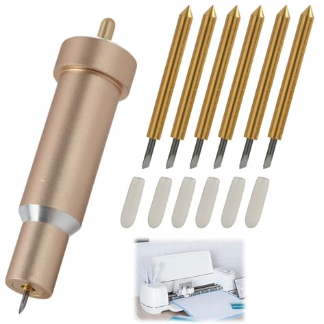 Fint skärblad med hölje för Cricut Maker kompatibel med Cricut Maker / Maker 3/Explore Air/Explore Air 2/Explore One och Explore 3, knivblad med 6 kompatibla Cricut tillbehör
