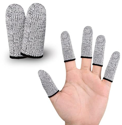 Finger Cots Cut Resistant Protection - 12PCS Finger Protectors - Reusable Finger Thumb,Non Slip Finger Protectors Cut Resistant Finger Cots,Breathable Finger Sleeves,for Work,Kitchen,Garden,Sculpture